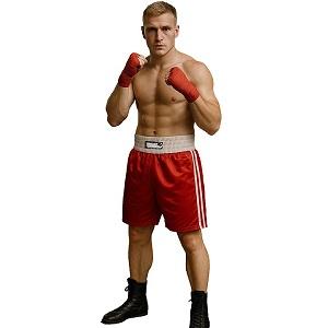FIGHT-FIT - Boxing Shorts / Boxhosen / Rot-Weiss / Small