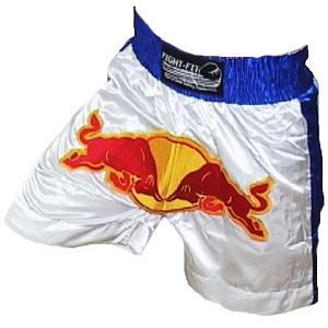 FIGHTERS - Muay Thai Shorts / Bulls / Weiss-Blau / Small