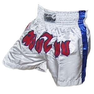 FIGHT-FIT - Muay Thai Shorts / Weiss / Medium