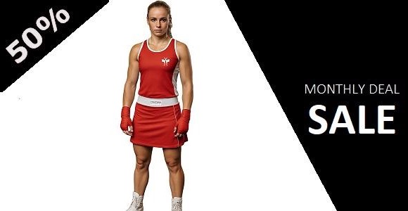 FIGHTERS - Lady's Boxing Dress / Rot-Weiss